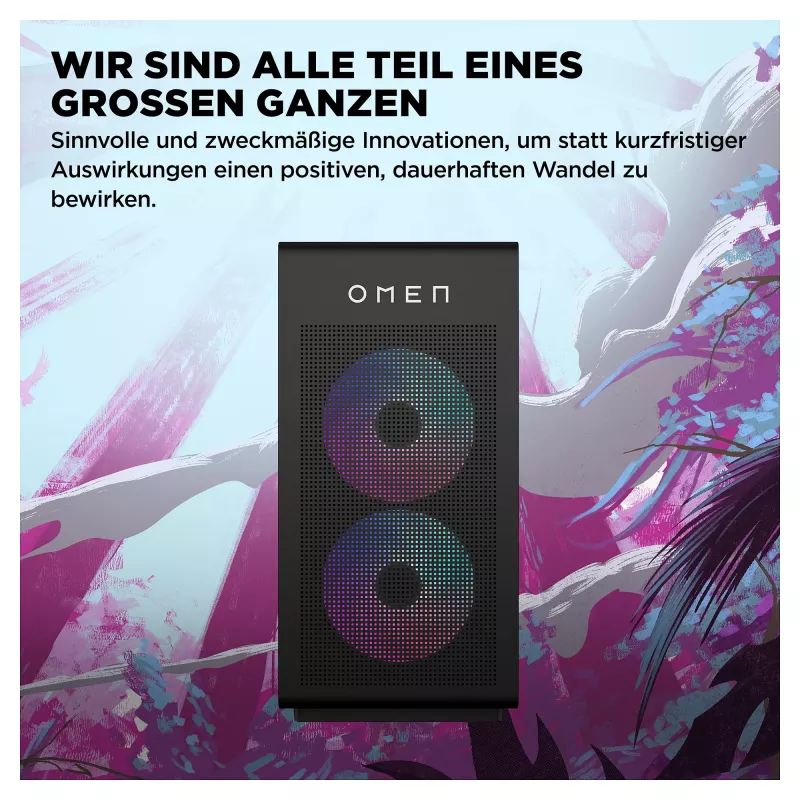HP OMEN GT16-1174ng žaidimų stalinis kompiuteris, AMD Ryzen 7 9800X3D, 32GB DDR5, 1TB SSD, Radeon RX 9700 XT, Windows 11 Home