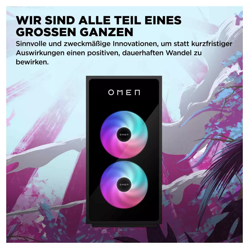 HP OMEN GT16-1474ng 35L žaidimų stalinis kompiuteris, AMD Ryzen 7 9800X3D, 32GB DDR5, 1TB SSD, NVIDIA GeForce RTX 5070, Windows 11 Home, Shadow Black