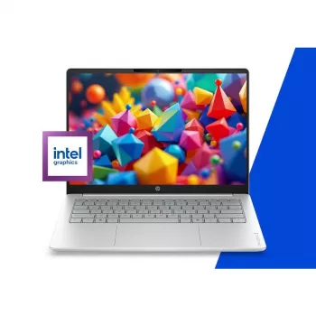 HP OmniBook 3 14-hu0012nwx 14 inch 2K IPS nešiojamasis kompiuteris - Intel Core 3 100U, 8GB DDR5, 256GB SSD, Windows 11 Home, Glacier Silver