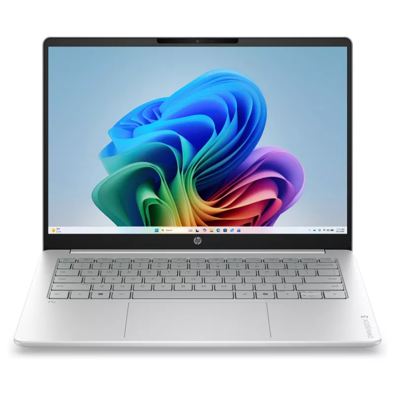 HP OmniBook 3 14-hz0351ngx Snapdragon X X1-26-100 16GB RAM 512GB SSD 14 inch Full HD nešiojamas kompiuteris Windows 11 Home - sidabrinis