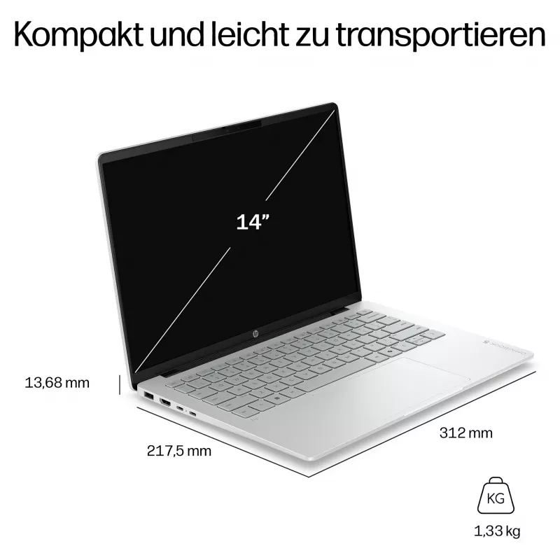 HP OmniBook 5 14-hh0451ngx 14 inch FHD nešiojamas kompiuteris - Intel Core Ultra 5 120U - 16 GB RAM - 512 GB SSD - Win 11 Home