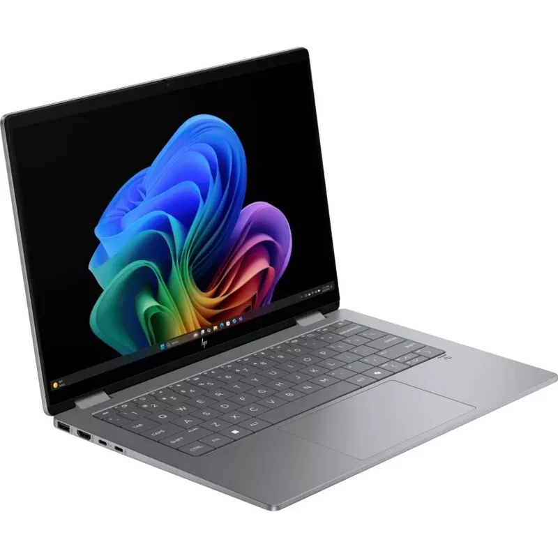 HP OmniBook X Flip 14-FM0XXX 2-in-1 nešiojamas kompiuteris, Intel Core Ultra 7, 32 GB RAM, 1 TB SSD, 14.0 inch 2.8K OLED jutiklinis ekranas, Windows 11 Home, Natural Silver