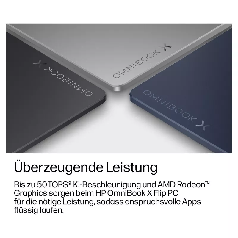HP OmniBook X Flip 16-cc0451ng 16 colių jutiklinis 2-in-1 nešiojamas kompiuteris, Snapdragon X Elite, 16GB RAM, 512GB SSD, Windows 11 Home, Meteorite Grey
