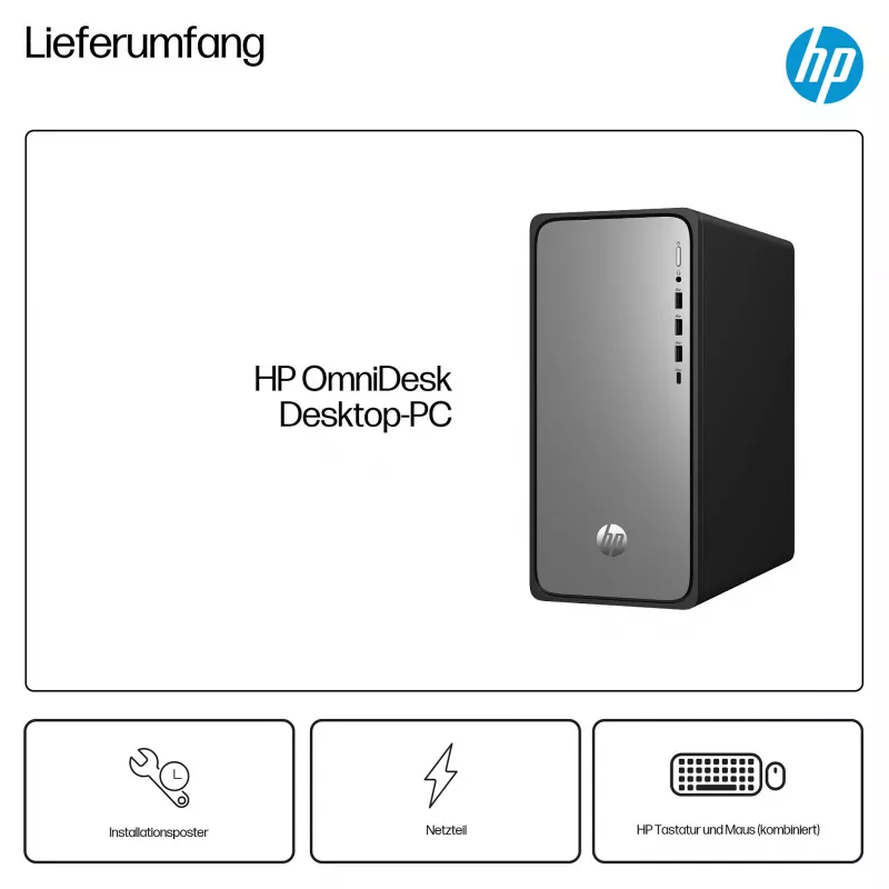 HP OmniDesk Desktop M02-0452ng i5-14400 16GB/512GB SSD Windows 11 Meteor Silver