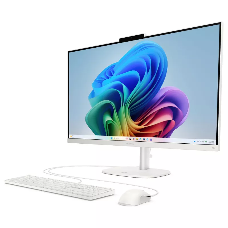 HP OmniStudio 27-cw0471ng All-in-One kompiuteris, 27 col. QHD IPS, AMD Ryzen AI 7 445, 16GB RAM, 512GB SSD, Windows 11 Home, baltas
