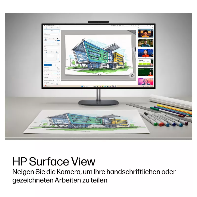 HP OmniStudio X 27-cx0471ng All-in-One kompiuteris, 27 col. QHD IPS, Intel Core Ultra 7, 24GB DDR5, 1TB SSD, Windows 11 Home