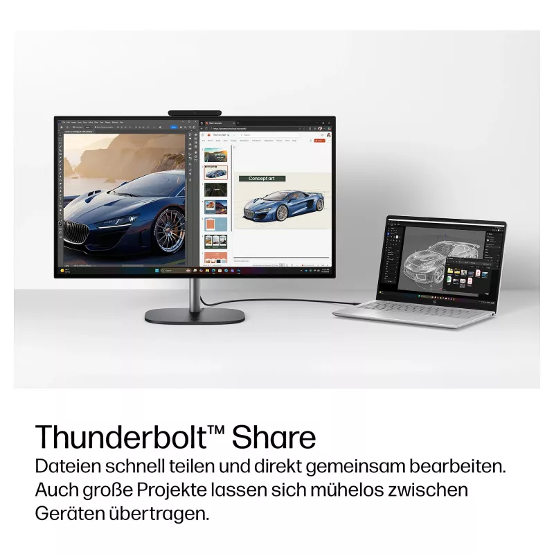 HP OmniStudio X 27-cx0475ng All-in-One kompiuteris, 27 colių QHD jutiklinis ekranas, Intel Core Ultra 7, 24GB RAM, 1TB SSD, RTX 5050, Windows 11 Home