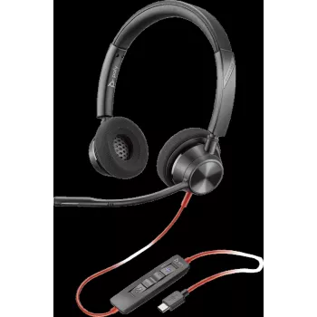 HP Poly Blackwire 3320-M USB-C laidinis ausinių komplektas su triukšmą slopinančiu mikrofonu, juoda