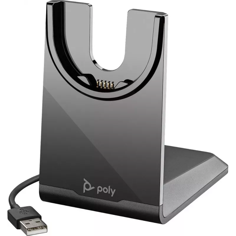 HP Poly įkrovimo stovas, skirtas Voyager 4300 UC serijos 4310, 4320, Voyager Focus 2 Office, 2 UC (220265-01)