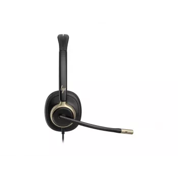 HP Poly Mission 825 Stereo USB Wired Headset su aktyviu triukšmo slopinimu, juoda, sertifikuota Microsoft Teams, Zoom, Google Meet, Works With Chromebook
