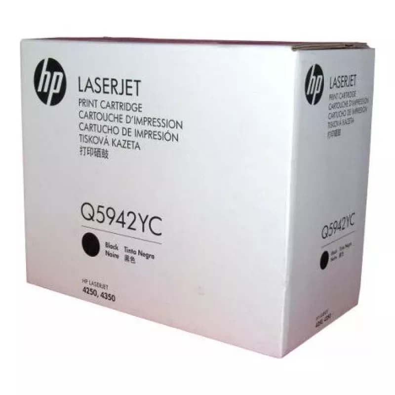 HP Q5942YC Contract Toner Cartridge - Black, High Yield (10,000 Pages), skirta LaserJet 4250/4350