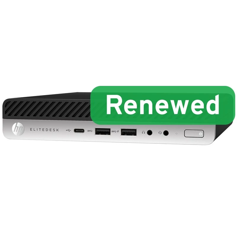 HP Renewed EliteDesk 800 G4 Mini PC, Intel Core i5-8500T, 8GB RAM, 256GB SSD, Windows 11 Pro