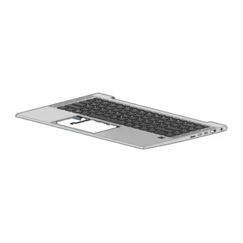 HP viršutinis dangtelis su apšviesta klaviatūra (anglų tarptautinė), delnine atrama ir jutikliniu kilimėliu, skirtas ProBook 450 G6/G7 - Carbonite Black