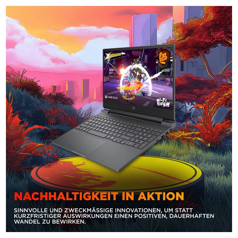 HP Victus 15-fa2177ng žaidimų nešiojamasis kompiuteris, 15.6 colio FHD 144Hz, Intel Core i7-13620H, 12GB RAM, 512GB SSD, NVIDIA GeForce RTX 5060, Windows 11 Home