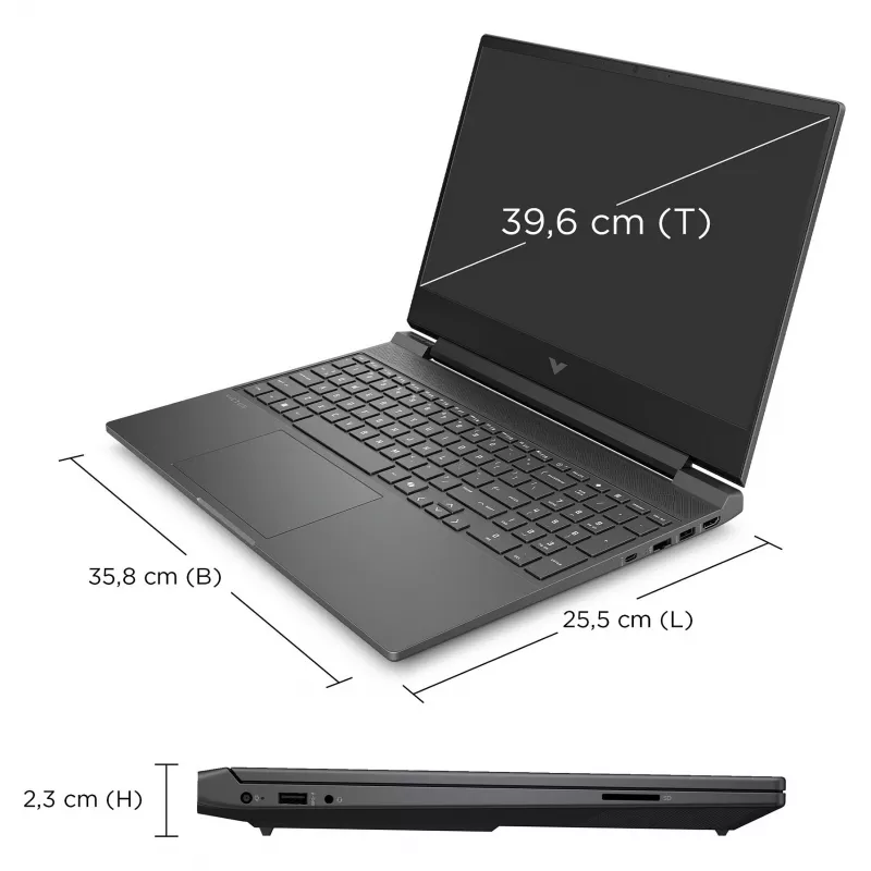HP Victus 15-fb3450ng žaidimų nešiojamasis kompiuteris, AMD Ryzen 5 240, 12GB RAM, 512GB SSD, RTX 5050, FreeDOS
