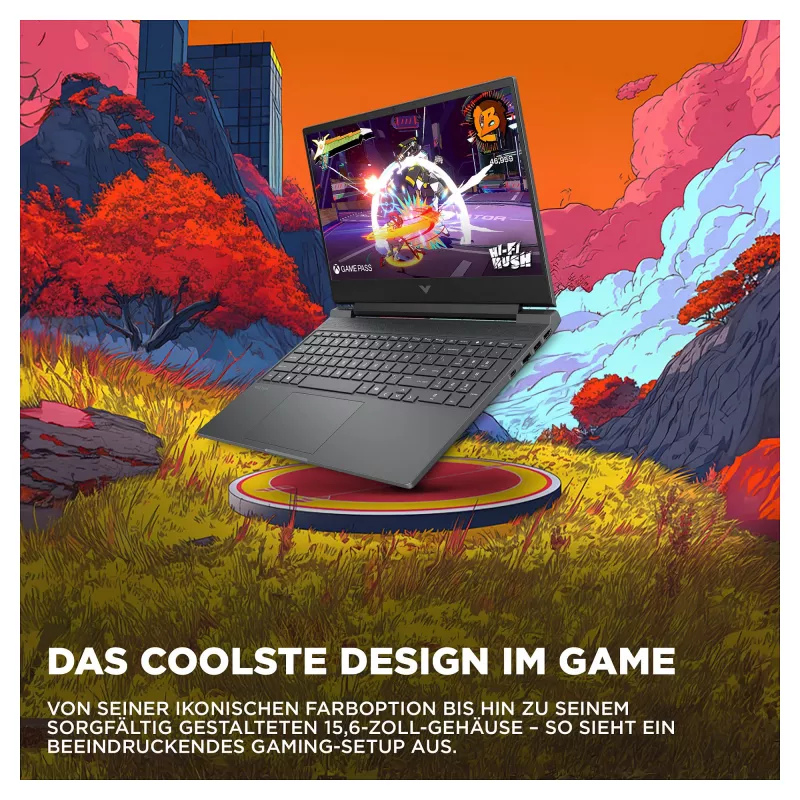 HP Victus 15-fb3451ng žaidimų nešiojamasis kompiuteris, 15,6 colio FHD 144Hz, AMD Ryzen 5 240, 12GB RAM, 512GB SSD, NVIDIA GeForce RTX 5050, Windows 11 Home, Mica Silver