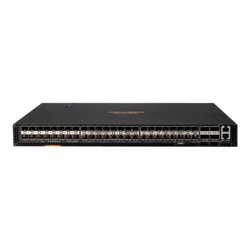 HPE Aruba 8320 48 prievadų 10GbE SFP+ ir 6 prievadų 40GbE QSFP+ valdomas 3 sluoksnio jungiklis su 2x 400W maitinimo šaltiniais, 5 ventiliatoriais, stovo komplektu, TAA atitikmuo