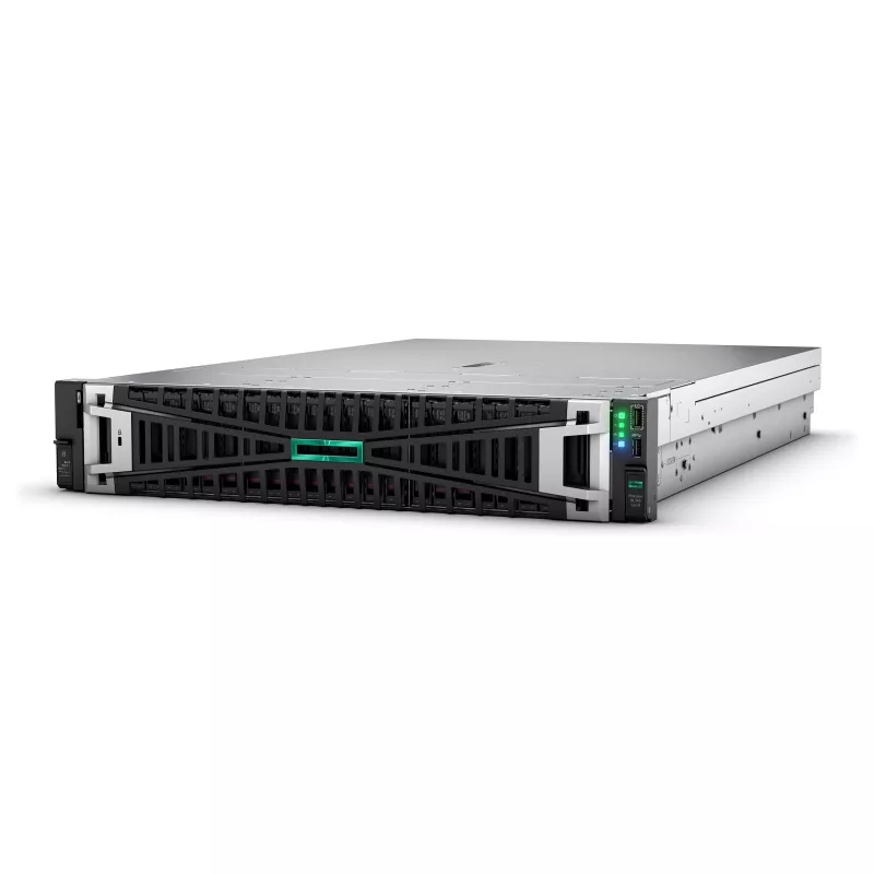 HPE ProLiant DL345 Gen11 serveris - 2U stelažinis, AMD EPYC 9115 2.6GHz 16 branduolių, 64GB RAM, 8 SFF Hot-Plug, MR416i-p, du 1000W PSU