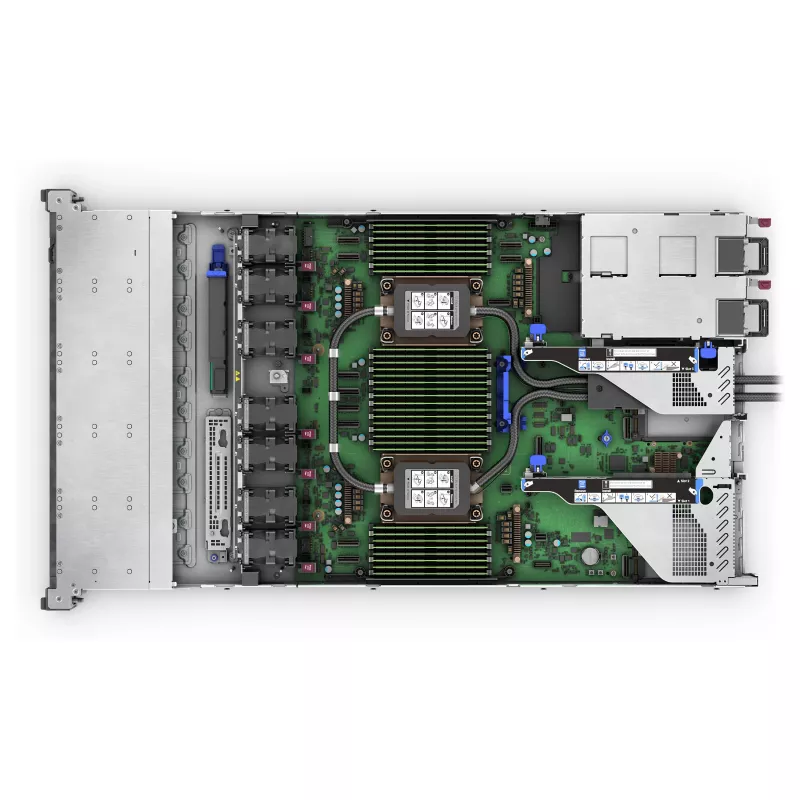 HPE ProLiant DL360 Gen12 serveris, 6505P 2.2GHz 12 branduolių, 2x32GB RAM, 8SFF Hot Plug, MR408i-o, 2x1000W