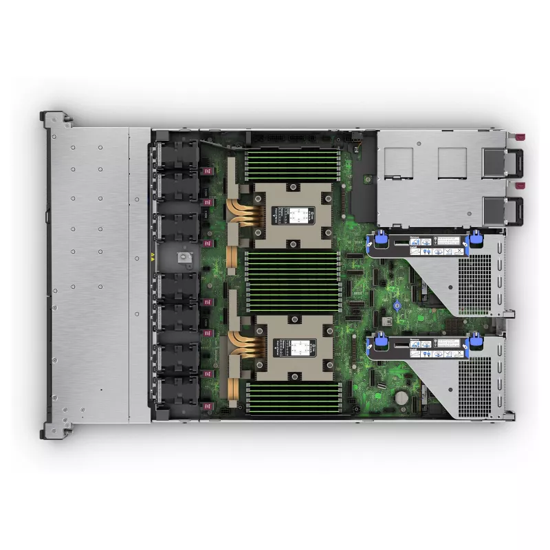 HPE ProLiant DL365 Gen11 1U stelažinis serveris, AMD EPYC 9115 2.6GHz 16 branduolių, 64GB DDR5, 8 SFF Hot-Plug, MR408i-o, 2x1000W perteklinis PSU