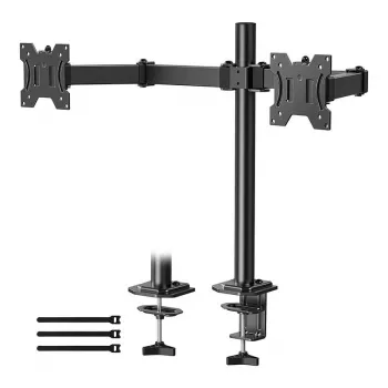 HUANUO Vieno monitoriaus laikiklis 13-30 colių HNCM7 - Šarnyrinė ranka, Stalo spaustuvas / Grommet, VESA 75x100, Juoda