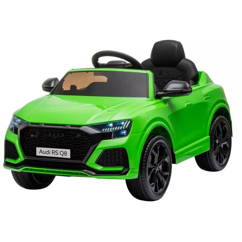 HUAWEI Audi RS Q8 baterijomis varomas automobilis su LED šviesomis, MP3 nuotolinio valdymo pulteliu, žalias