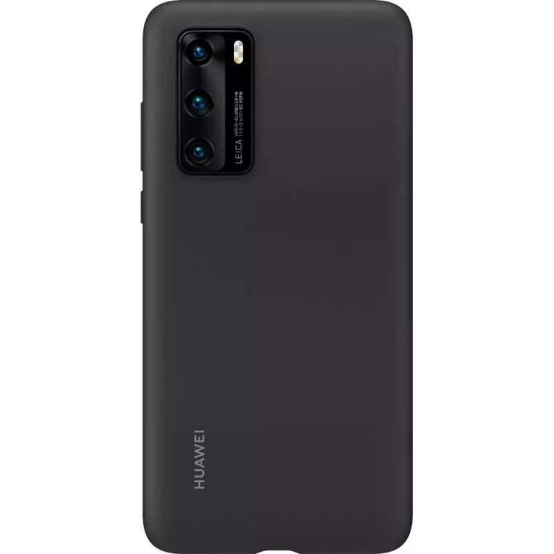 Huawei P40 Silikoninis Dėklas Juodas