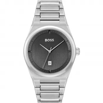 HUGO BOSS vyriškas laikrodis 1513992 42mm mėlynas ciferblatas nerūdijančio plieno chronografas