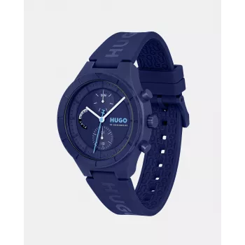 HUGO BOSS Velocity Vyriškas Kvarcinis Chronografinis Laikrodis 44mm Nerūdijantis Plienas Mėlynas Ciferblatas