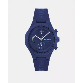 HUGO BOSS Velocity Vyriškas Kvarcinis Chronografinis Laikrodis 44mm Nerūdijantis Plienas Mėlynas Ciferblatas