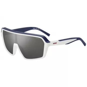 HUGO MAN HG1334GSYO6 Akiniai - Juodas rėmelis, pilki lęšiai, stačiakampiai 99mm