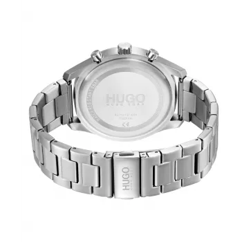 HUGO vyriškas 1530163 kvarcinis analoginis laikrodis, 46 mm, mėlynas ciferblatas, rudas odinis dirželis