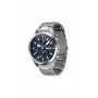 HUGO vyriškas 1530163 kvarcinis analoginis laikrodis, 46 mm, mėlynas ciferblatas, rudas odinis dirželis