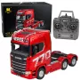 Huina 1501 Scania nuotoliniu būdu valdomas sunkvežimis, raudonas, 1:18