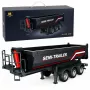 HUINA 32332 RC metalinis savivartis puspriekabė 1:18 mastelio juoda