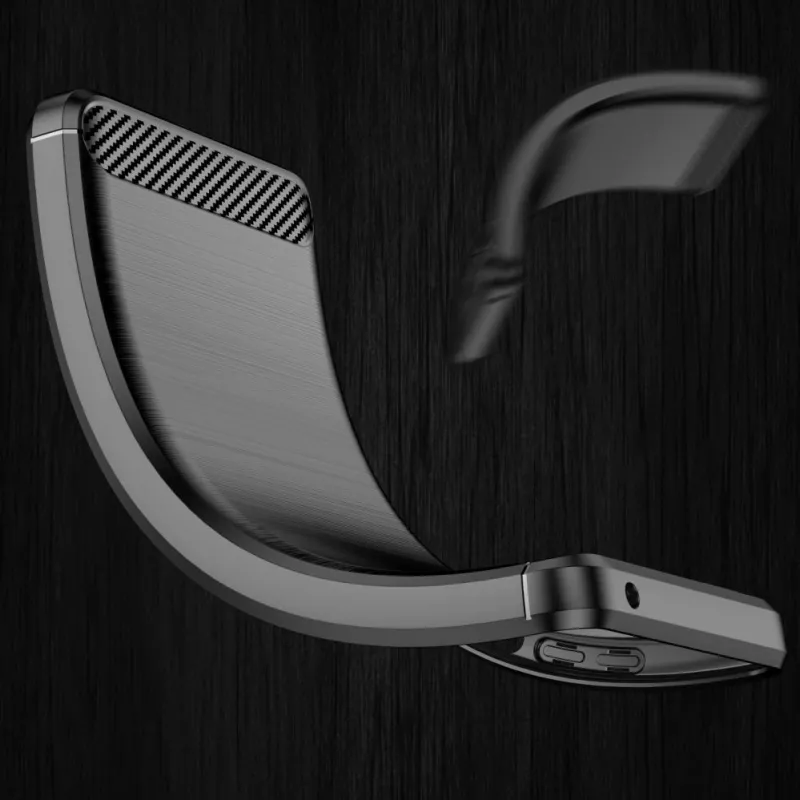 Hurtel Carbon Case Flexible Cover Sleeve, skirta Samsung Galaxy A53 5G, juoda