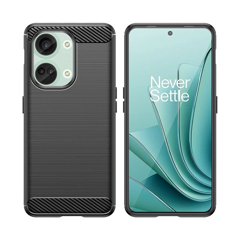 Hurtel Carbon Case Silicone Case for OnePlus Ace 2V / OnePlus Nord 3 - Black