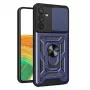 Hurtel Hybrid Armor Camshield dėklas, skirtas Samsung Galaxy A14 – mėlynas