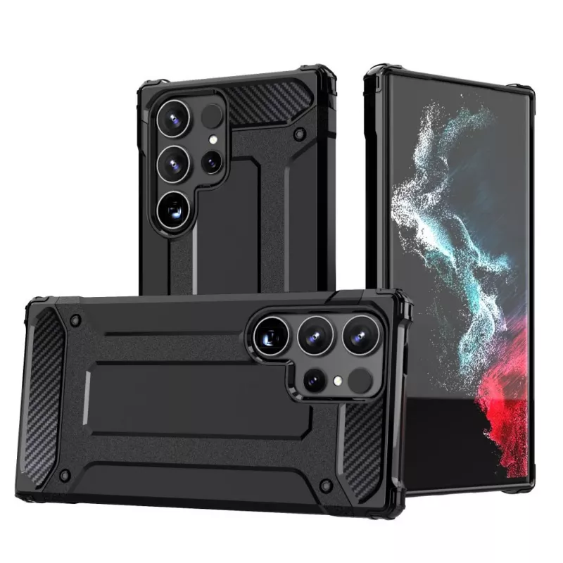 Hurtel Hybrid Armor Case, skirtas Apple iPhone 15 Pro – juoda