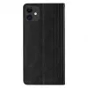 Hurtel Magnet Strap Case, skirta iPhone 13 Mini – Dangtelis su pinigine ir mini pakabinamu dirželiu – Juoda
