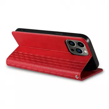 Hurtel Magnet Strap Case, skirta iPhone 13 Pro Max – piniginė su atsegamu dirželiu ir pakabuku – raudona