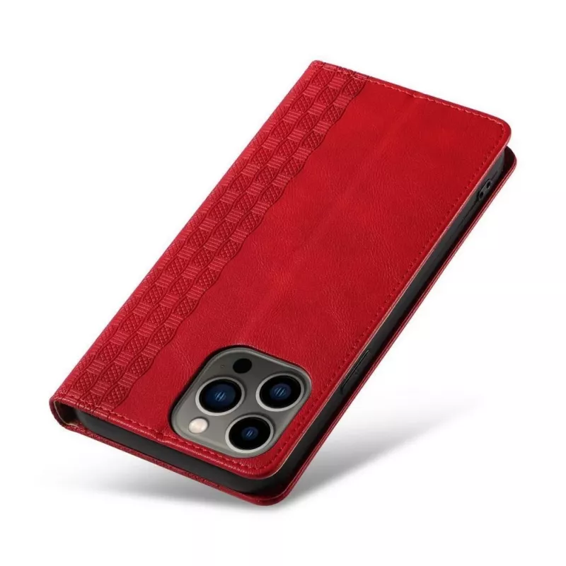 Hurtel Magnet Strap Case, skirta iPhone 13 Pro Max – piniginė su atsegamu dirželiu ir pakabuku – raudona