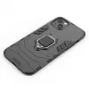 Hurtel Ring Armor dėklas, skirtas iPhone 14 Plus, šarvuotas dangtelis su magnetiniu laikikliu, žiedu, juodas