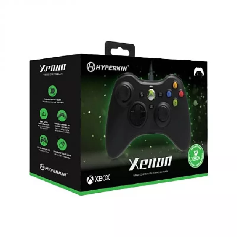 Hyperkin Xenon Wired Controller, skirta Xbox Series X|S, Xbox One ir PC – juoda