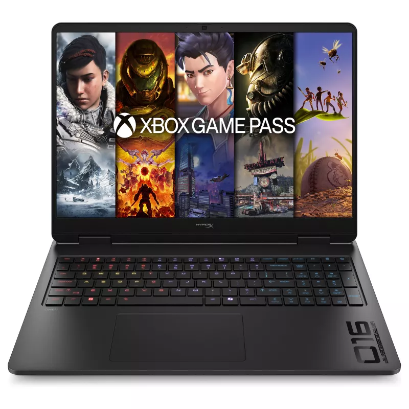HyperX OMEN 16-ap1071ng žaidimų nešiojamasis kompiuteris, 16.1 inch QHD 165Hz, AMD Ryzen 7 8745HX, 16GB DDR5, 1TB SSD, RTX 5060, Win11 Home, vokiška klaviatūra