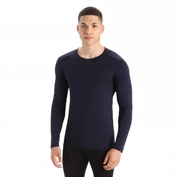 Icebreaker 200 Oasis L/S Crewe Thermal Top - Midnight Navy, Size S