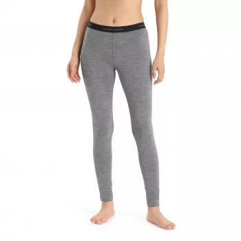 Icebreaker 200 Oasis Leggings Women's Thermal Base Layer - Gritstone Heather - Size L
