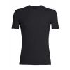 Icebreaker Anatomica trumpomis rankovėmis Crewe apatinis sluoksnis marškinėliai - Black/Monsoon - XL