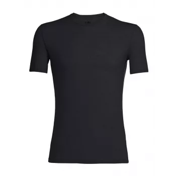 Icebreaker Anatomica trumpomis rankovėmis Crewe apatinis sluoksnis marškinėliai - Black/Monsoon - XL