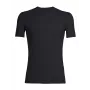 Icebreaker Anatomica trumpomis rankovėmis Crewe apatinis sluoksnis marškinėliai - Black/Monsoon - XL